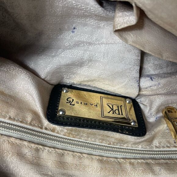 JPK Paris 75 Magenta Black Animal Print Fabric Satchel / shoulder bag . - Picture 11 of 12